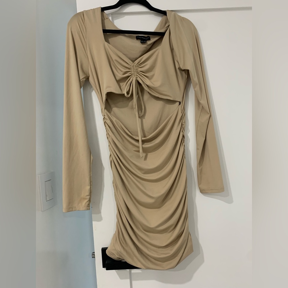 Tan colour dress